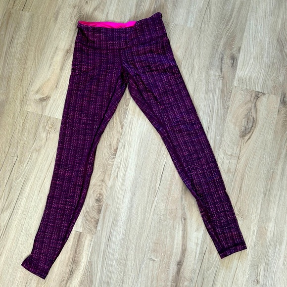 Lululemon Wunder Under Textured Raspberry Legging - Picture 1 of 3